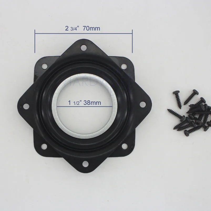 Вращающаяся пластина для спиннера черная сталь 2 дюйма 3/4x70 мм|steel black|steel swivelsteel lazy