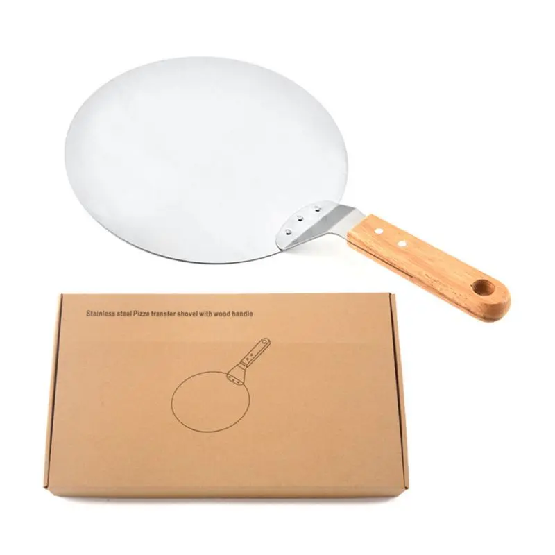 

Norbi Pizza Shovel With Long Wooden Handle Stainless Steel Pizza Spatula For Oven Pizza Shovel Pizza Paddle Cake Baking Tool