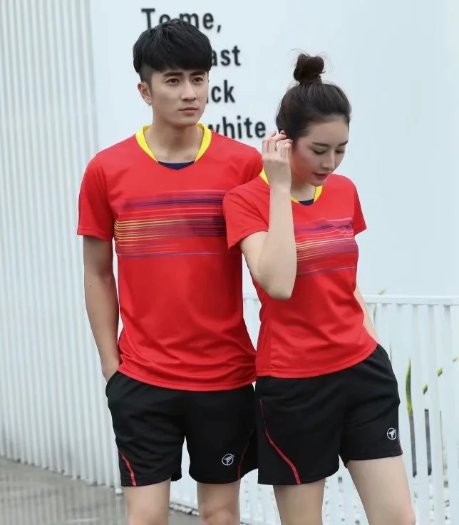 Летний Быстросохнущий Теннисный спортивный костюм для мужчин и женщин с круглым