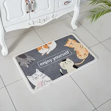 Felpudo de entrada del baño para interiores, tapete absorbente, antideslizante, suave, con dibujos decorativos para el hogar (3)