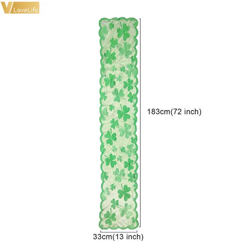 Стол ТРИЛИСТНИК с флагом на День Св. Патрика из полиэстера для украшения дома и