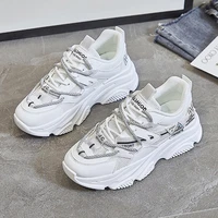 womens chunky sneakers 2021 platform sports shoes thick sole white sneaker vulcanized casual running shoes tennis female basket