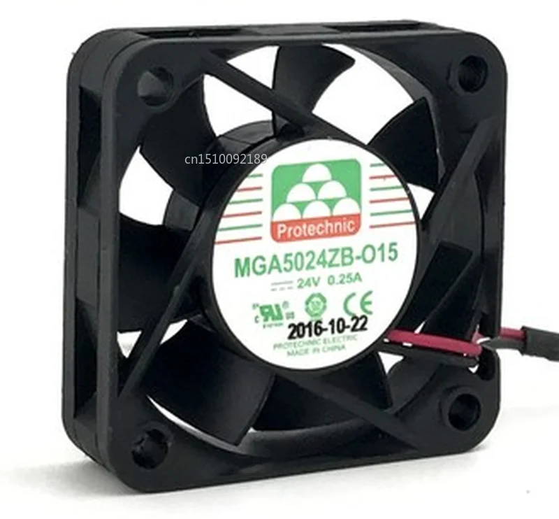 

Free shipping For Magic MGA5024ZB-O15 DC 24V 0.25A 50x50x15mm 2-Wire Server Cooling Fan