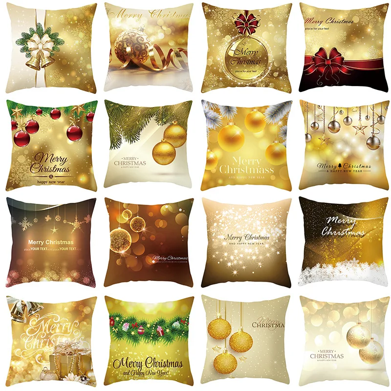 

Gold Merry Elk Garland Pillowcase Xmas Decor for Home Decor for Christmas Ornaments Xmas Noel New Year Gifts