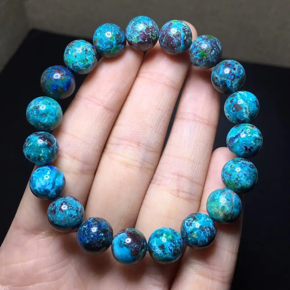 Модный браслет из натурального феникса с бусинами синего камня|Орнаменты| |