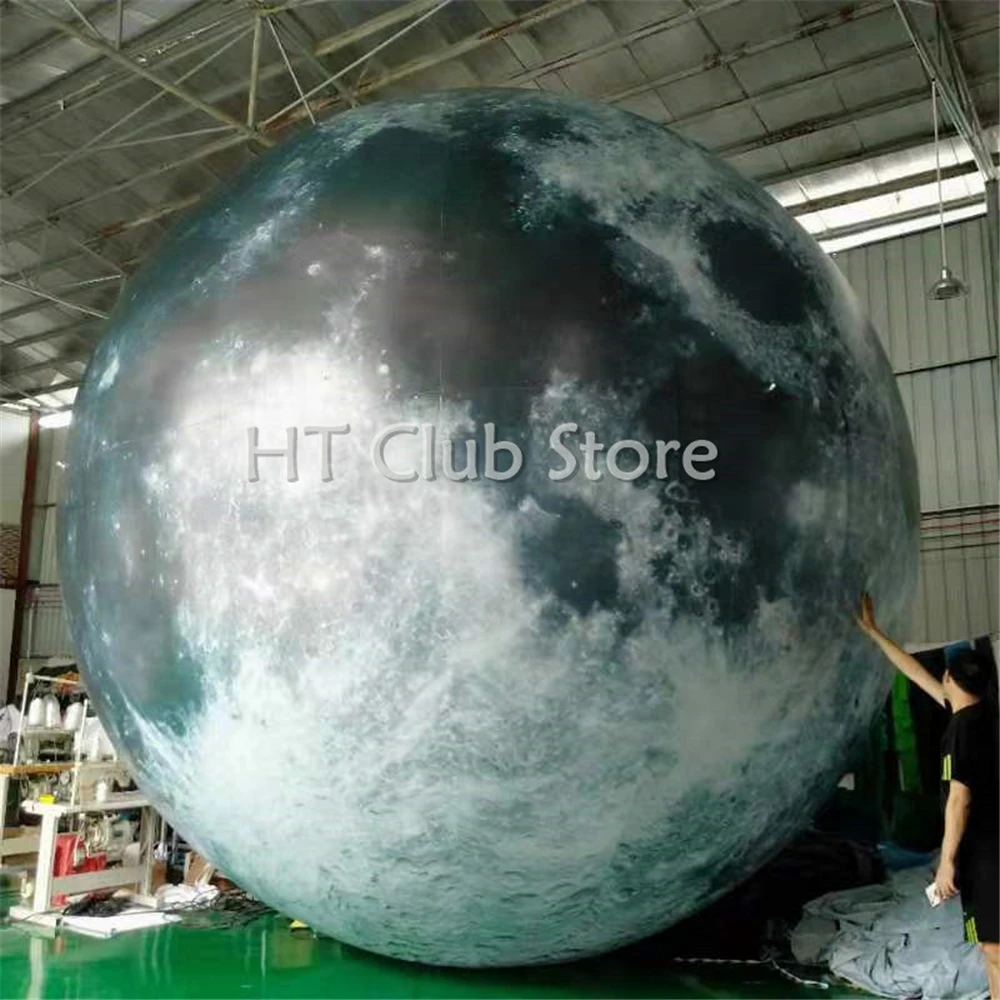Бесплатная доставка 4 м гигантский надувной светодиодный светильник Луна для
