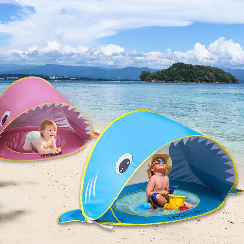 

Baby Beach Tent Uv-protecting Sunshelter Children Toys Small House Waterproof Pop Up Awning Tent Portable Ball Pool Kids Tents