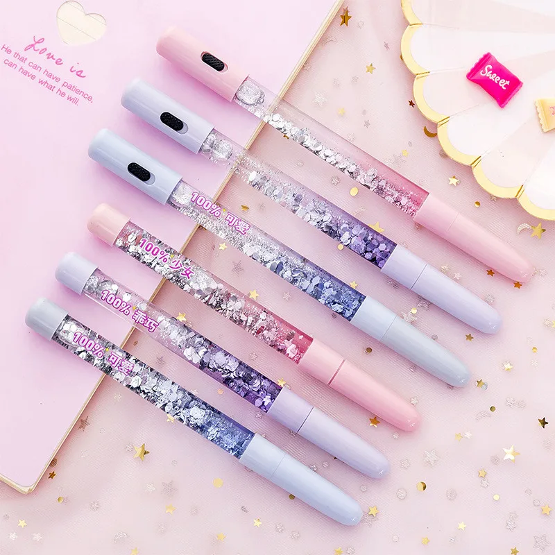 1 шт. Kawaii Маленькая фея Магия красочный зыбучий песок гелевая ручка новинка