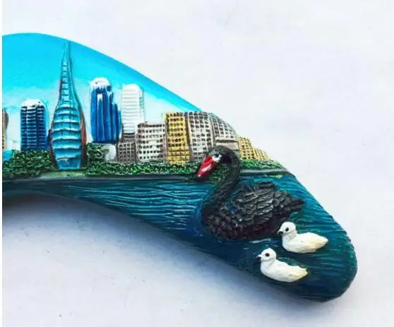 Смола Австралия Перт лебедь река магнит на холодильник туристический сувенир