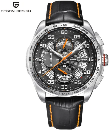 PD 2764-4 PAGANI Дизайн Avant Sport 3D большой циферблат кварцевые мужские часы Роскошные военные армейские черные стальные часы водонепроницаемые наручные часы с хронографом - Цвет: PD 2764-4