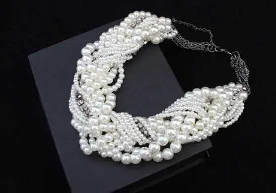 

Necklace accessories women's short version Korean fashion multi-layer pearl clavicle neck chain exaggerated big spring necklace
