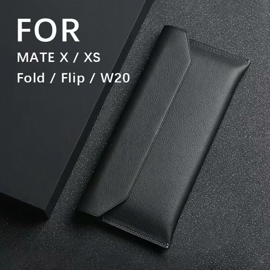 

Genuine Leather Case For Samsung Galaxy Flip Z Fold 2 W20 Sleeve Pouch Envelope Magnetic Protective Smart Folding Cover Skin