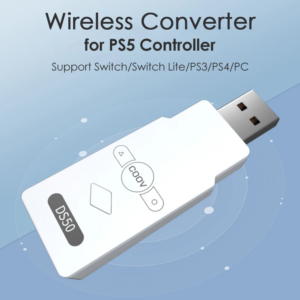 

Беспроводной USB-джойстик для PS5/Switch Lite/PS4/PS3/ПК, Bluetooth-совместимый контроллер, адаптер, приемник