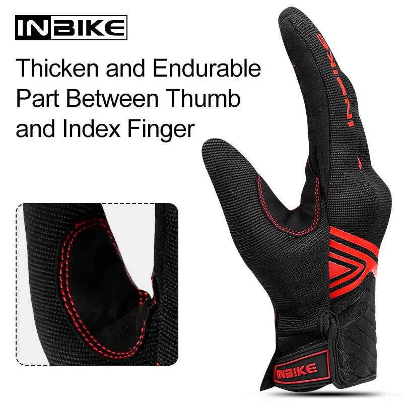 Перчатки INBIKE мужские с защитой от ударов ТПР твердая оболочка спортивные уличные