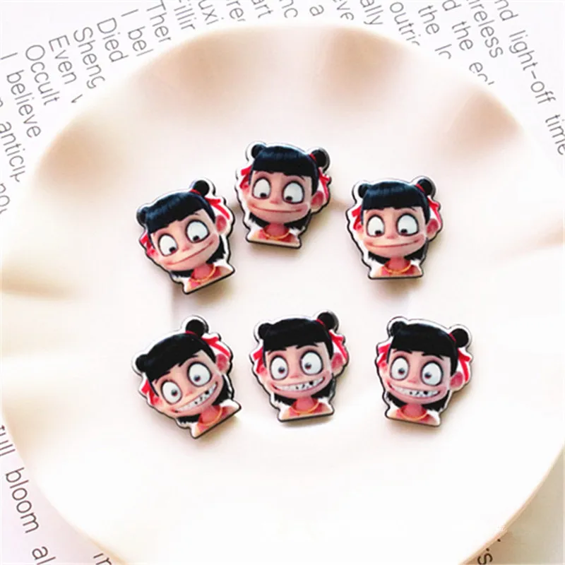 10 шт./лот кавайные Мультяшные кабошоны из смолы с плоской задней стороной