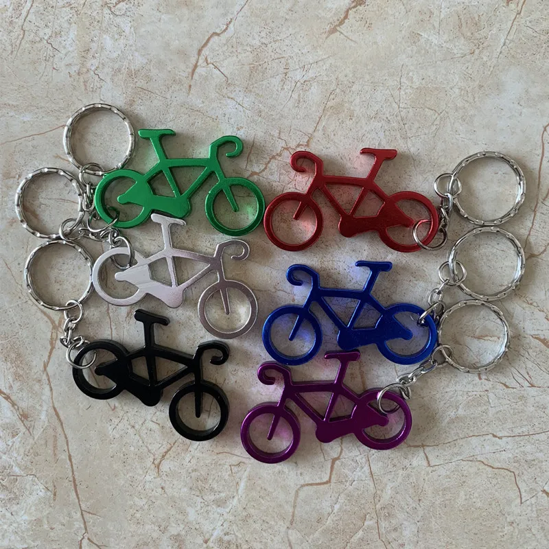 Цветной металлический мини брелок для велосипеда открывалка пивных бутылок