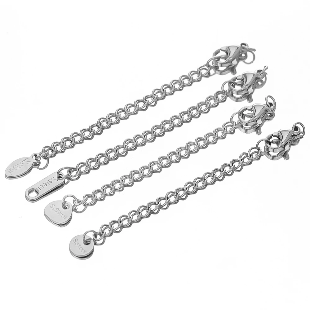 10 шт. 18K золото Нержавеющая сталь расширение хвост цепи карабины Расширенный