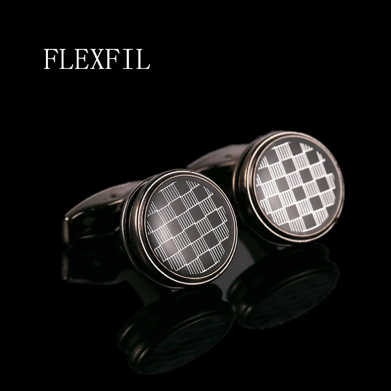 

FLEXFIL Jewelry Fashion shirt cufflink for mens Brand cuff button cuff link High Quality Wedding male abotoaduras Free Shipping