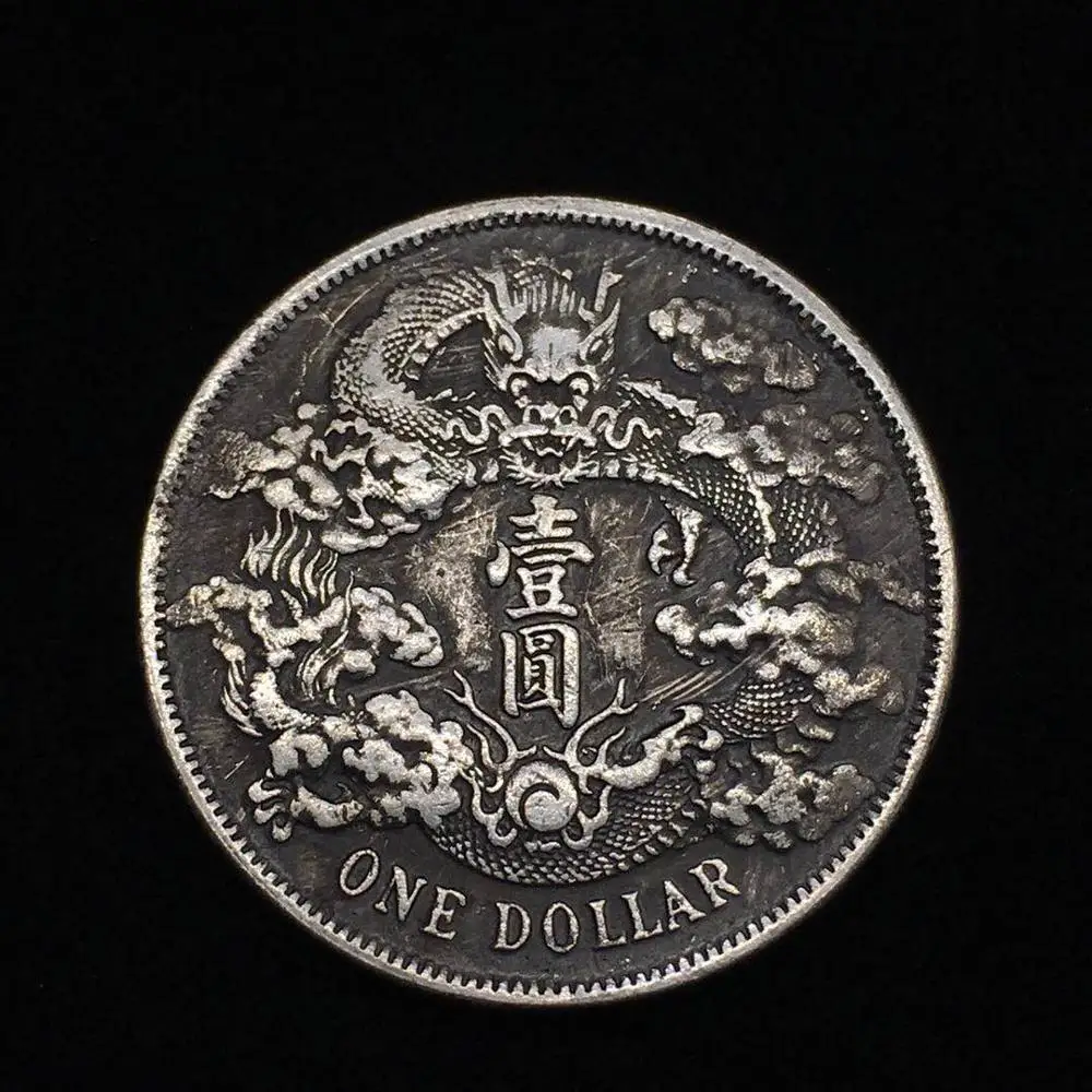 Китайская Серебряная монета копия летающего дракона монеты антикварная