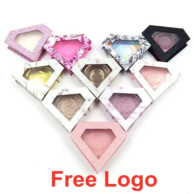Алмазное окно оптовая продажа пустые коробки для упаковки ресниц Ромб