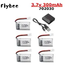 Аккумулятор Lipo 3,7 в 300 мАч для Udi U816 U830 F180 E55 FQ777 FQ17W Hubsan H107 Syma X11C FY530, комплект зарядного устройства для радиоуправляемого дрона