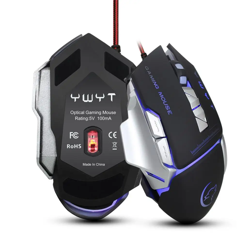 Professional 8 Buttons Wired USB Computer Gaming Mouse Mice Gamer Ergonomic Mause Cable For PC Game | Компьютеры и офис