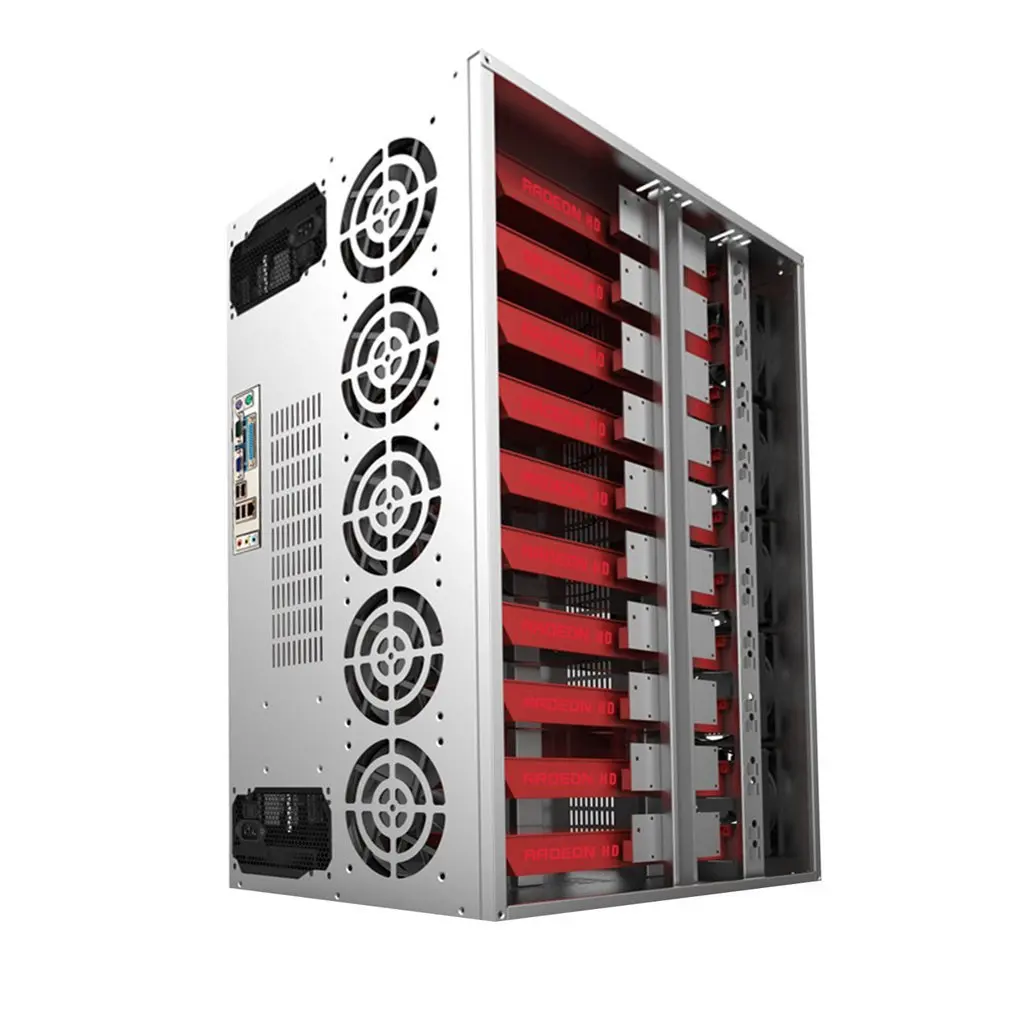 Крипто монета открытый воздух добыча рамка Rig графика чехол ATX Fit 12 GPU эфириум ETH и