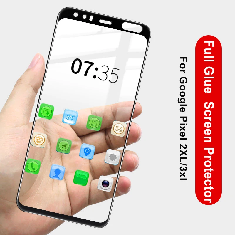 Защитное стекло закаленное 3D для Google Pixel 3 2 XL 2XL 3XL 3axL Pixel2 Pixel3|Защитные стёкла и