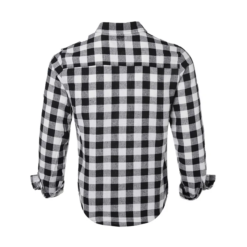 

Dihope Litthing 2020 Men Checkered Shirt Fashion Button Down Long Sleeve Casual Shirts Fashion casual plaid shirt Dropshipping