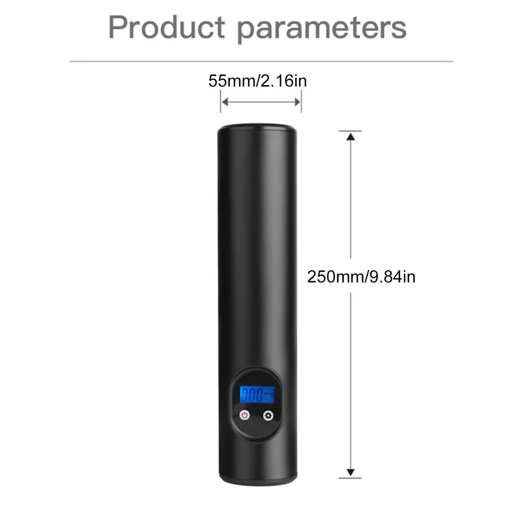 

12V Rechargeable Air Pump Tire Inflator Cordless Portable Compressor Digital Car Tyre Pump for Car Bicycle Tires Balls