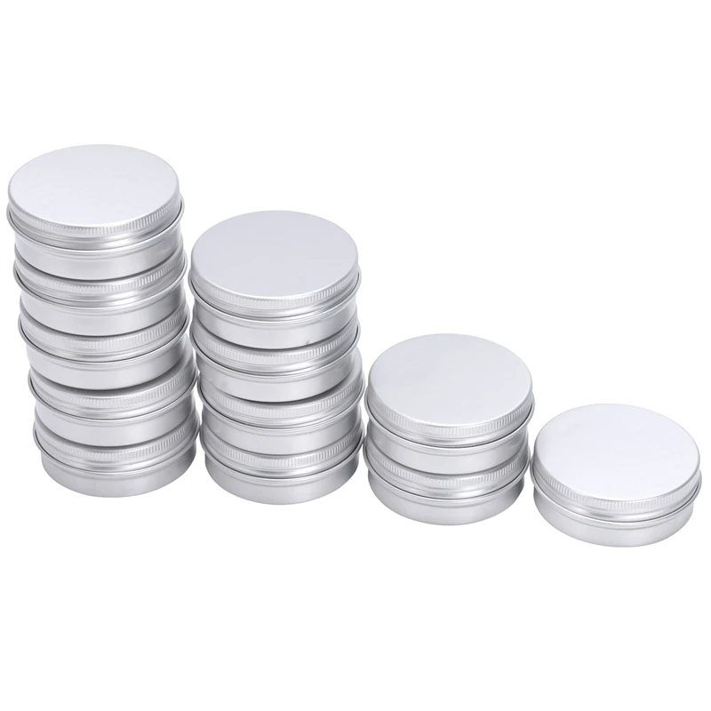 

12 x 50ml Aluminium Make up Pots 50ml Capacity Empty Small Cosmetic/Candle/Spice Pots Tins Jars