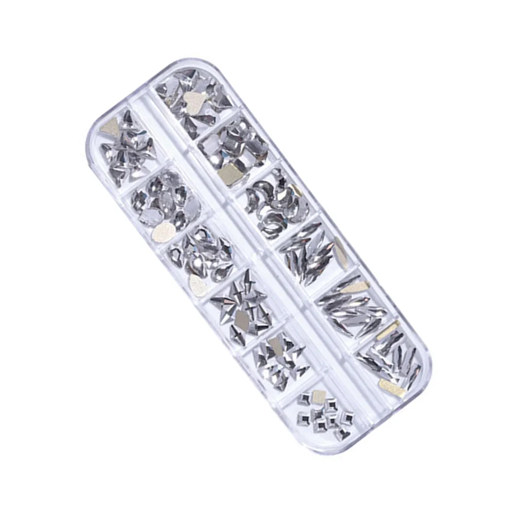 

3D Nail Art Rhinestones Mix Crystal AB FlatBack Glitter Diamonds Tips Exquisite Nail Art Decoration Nail Accessories