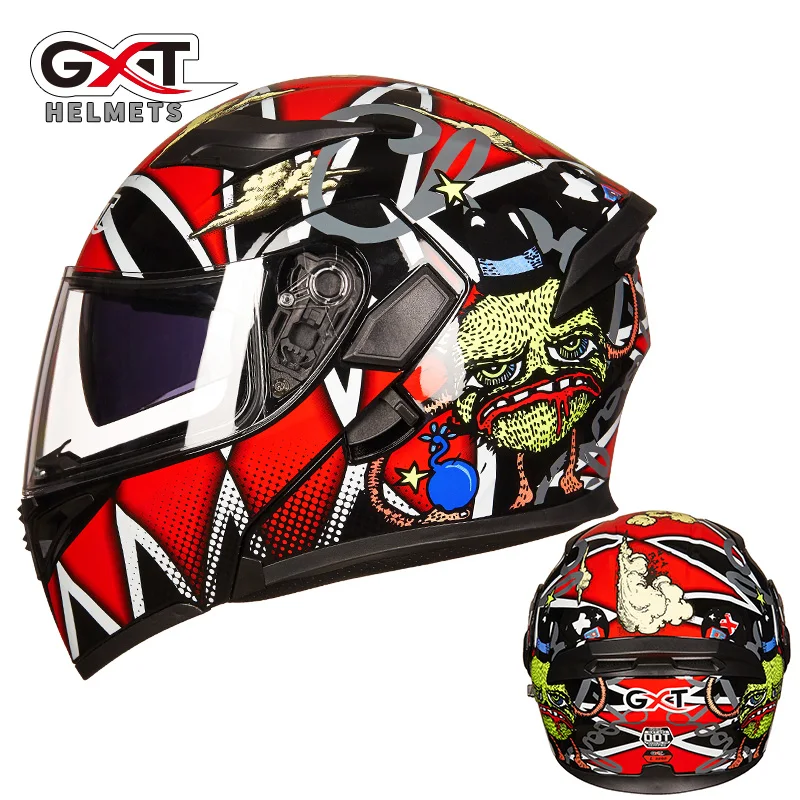 

Motorcycle helmet gxt-902, motorcycle helmet, dual lens sports helmet