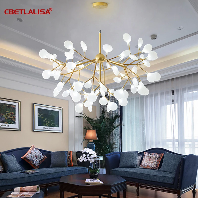 Светодиодный ная Люстра подвесная в виде светлячков современный декоративный