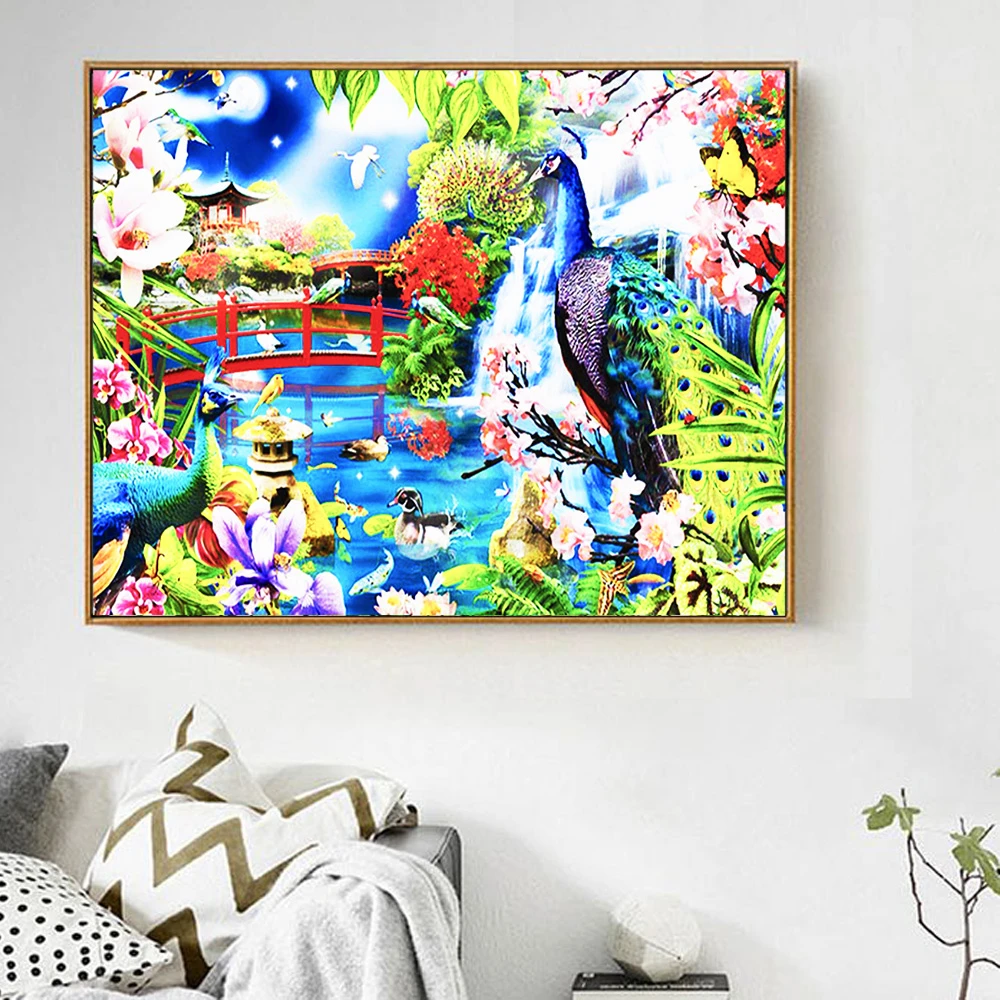 Evershine Алмазная вышивка павлины 5D DIY животные мозаика полная выкладка крестом