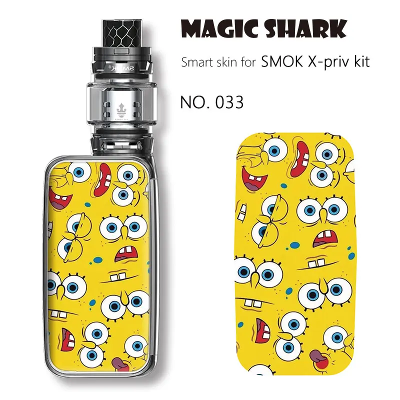 Magic Shark Stone Print Harley Quinn Fighter Hot Sale Sticker Case Stereo Film Cover for Smok X Pirv Vape Pod
