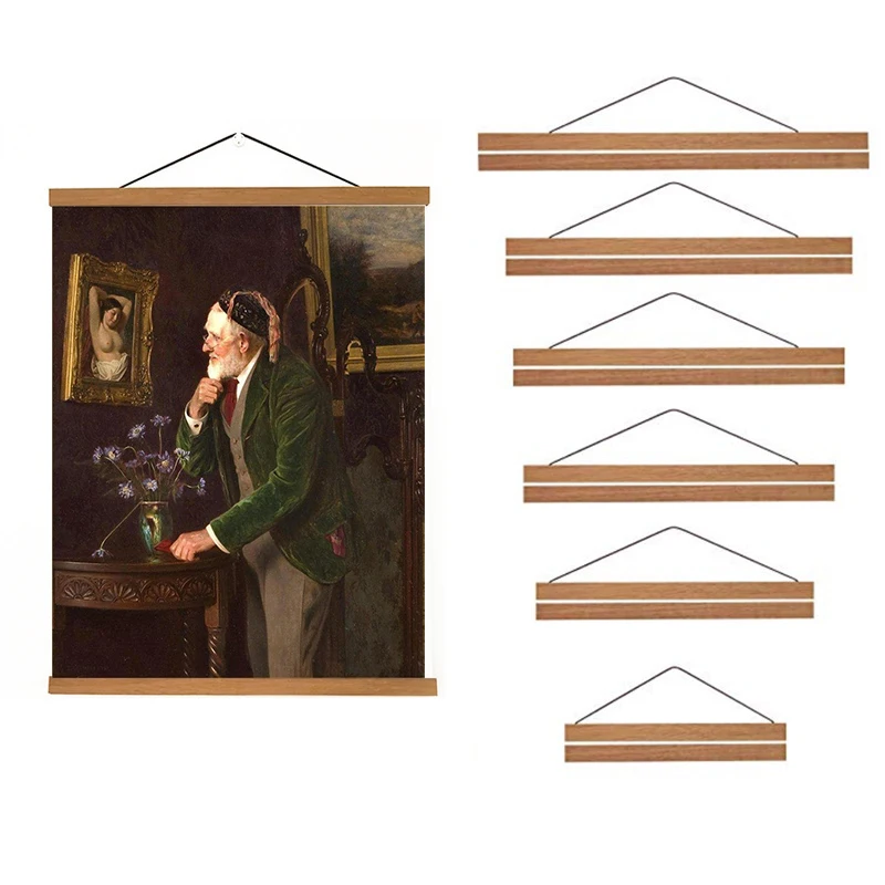 

Painting Frame Magnetic Wooden Hanger Wood Photo Frame Painting Canvas Poster Frame Canvas Frame Art Hanger Christmas