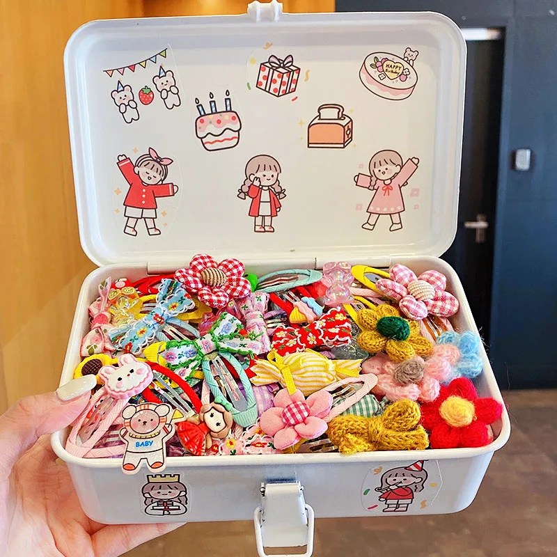 5 шт./компл. Милая красочная заколка для волос с бантом в виде цветка из