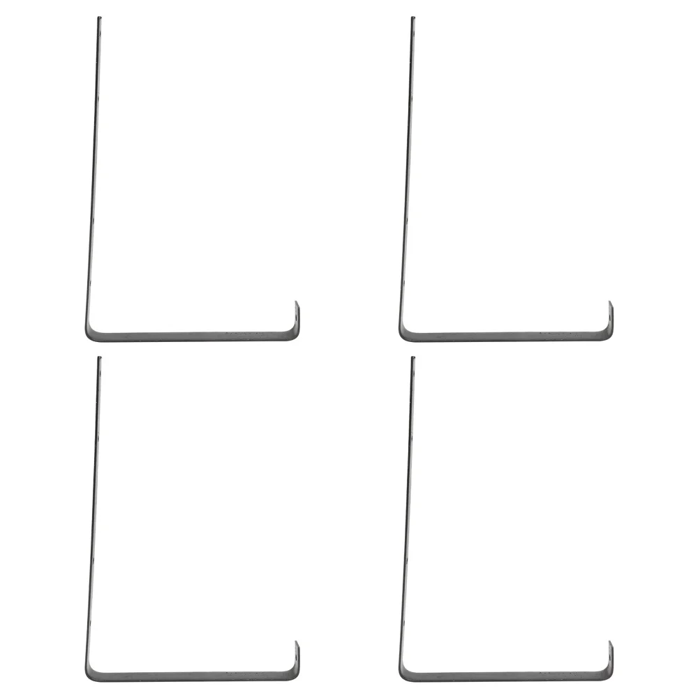 

2Pairs Iron Arc Rectangular Hanging Flower Box Bracket Flower Holder for Garden