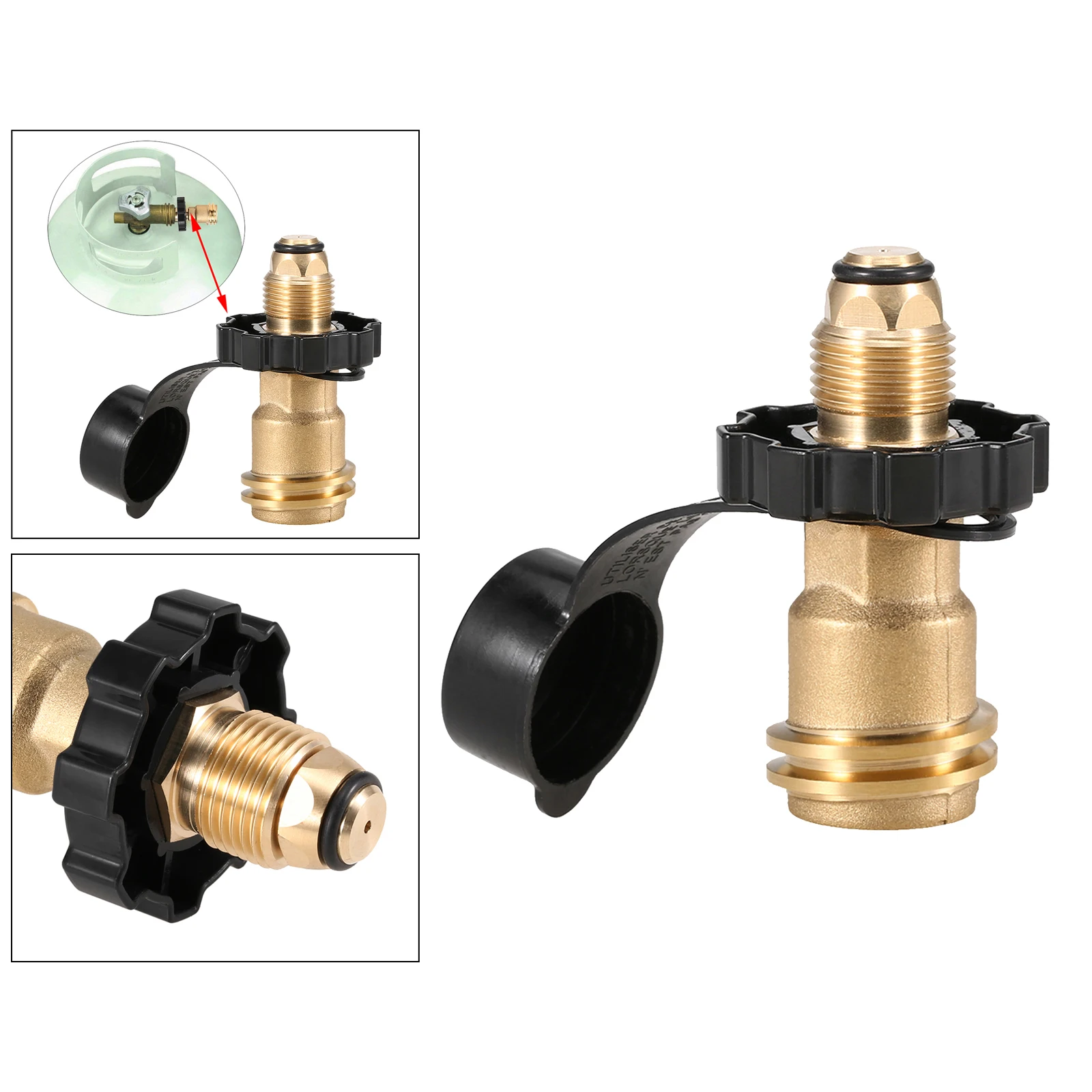 Propane Tank Adapter Convert POL to QCC1 50LB Heater Pressure Regulator | Outdoor Stove & Accessories