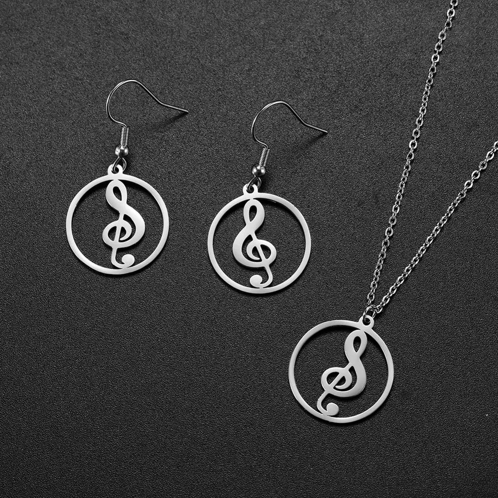 Женский комплект из колье и серёг нержавеющей стали | Украшения аксессуары