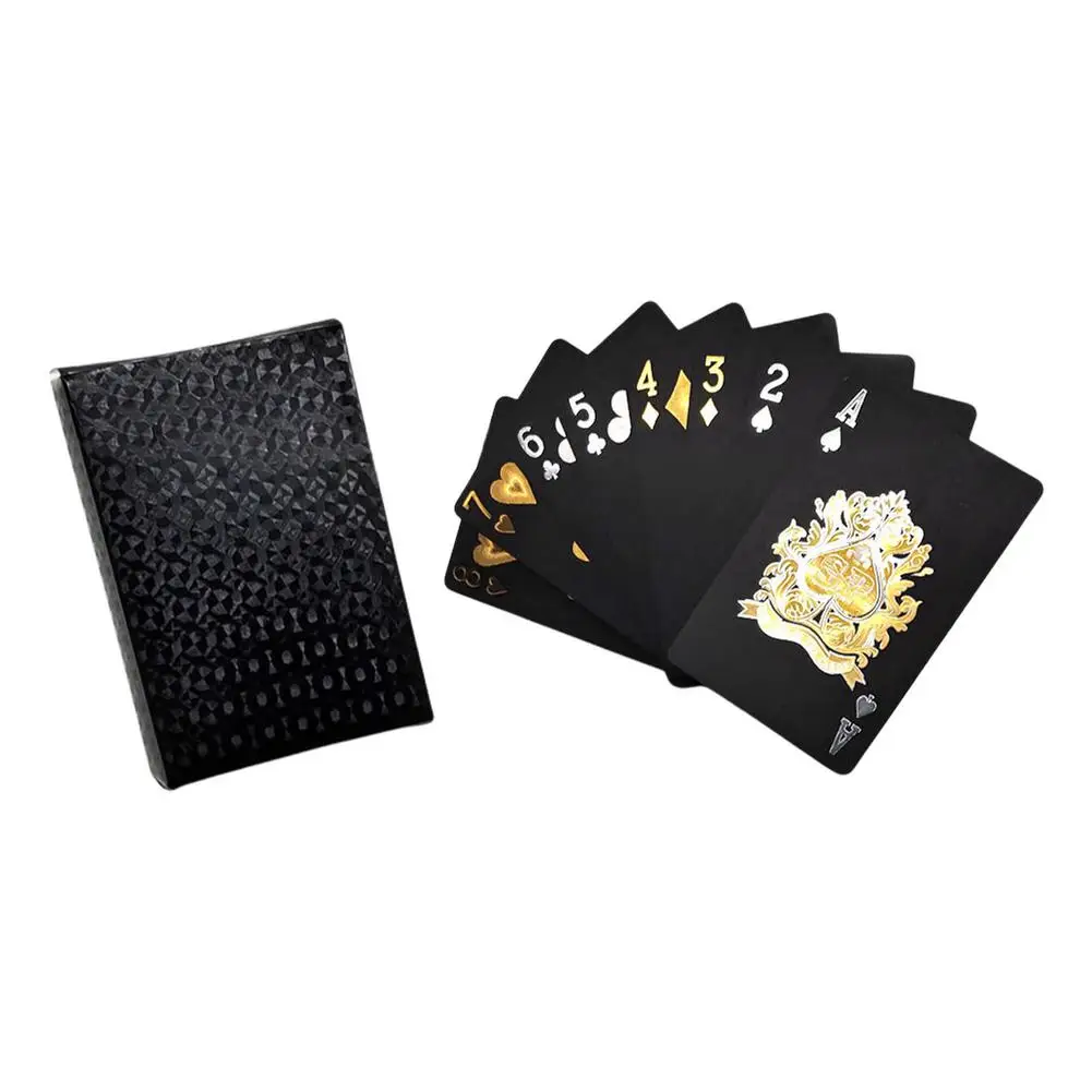 

Пластиковые игральные карты, черные и Золотые Зеркальные карты, стандартные игральные карты, игральные карты для рождественской вечеринки,...