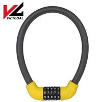 victgoal bike accessories bicycle lock cable anti theft resetable combination bike lock unbreakable portable bicycle accessories