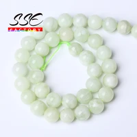 2020 new natural green jades round loose beads stone beads 15strand 4 6 8 10 12 for jewelry making diy bracelet accessories j93