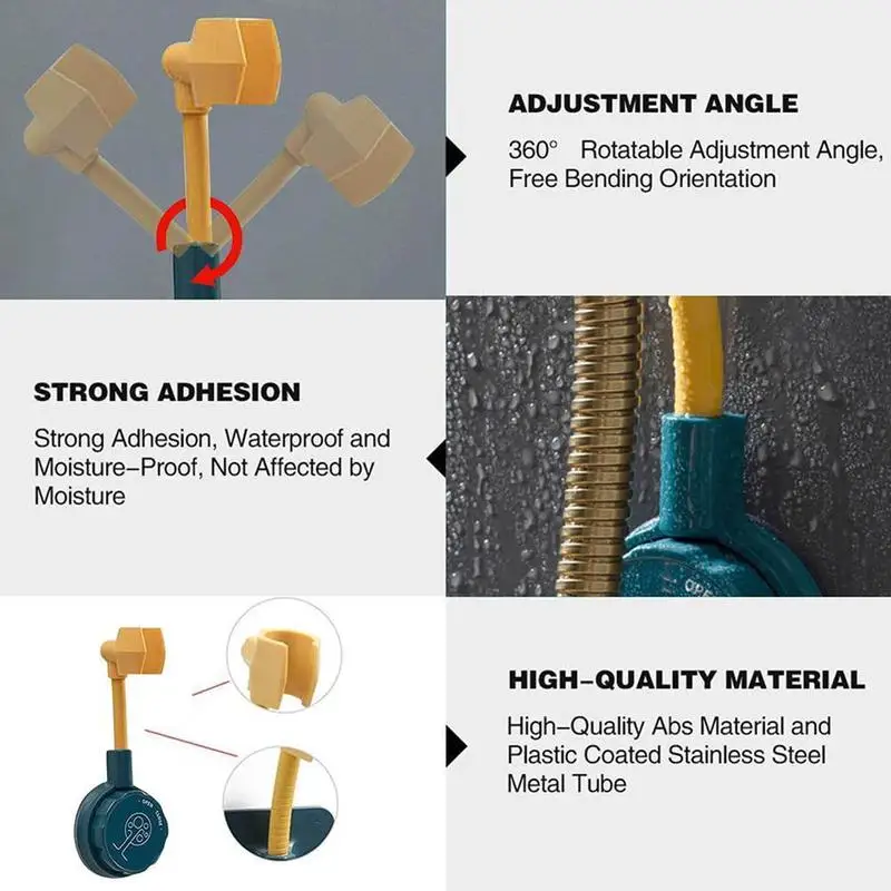 

360 Degree Rotation Shower Holder Support Wall Brackets Mounted Bracket Mounting Sprinkler Bathroom Accessories S3I2