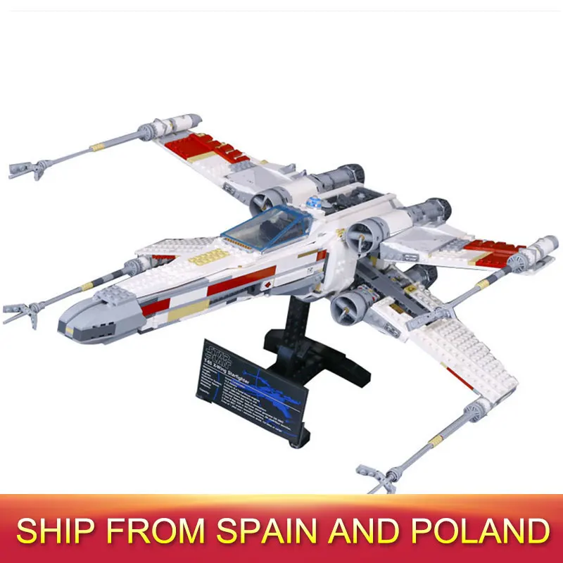 05039 Звездный План серии UCS Rebel Red Five X wing модель космического истребителя самолет с 10240 Строительные кирпичи игрушки Совместимые лего подарки