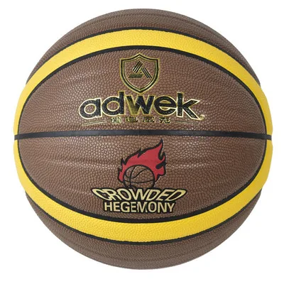 

Processed dark brown wavy basketball Eddie Wick WK-663 outdoor competition pu basketball