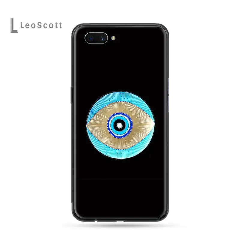 

Lucky Eye Blue Evil Eye Phone Case For OPPO F 1S 7 9 K1 A77 F3 RENO F11 A5 A9 2020 A73S R15 REALME PRO