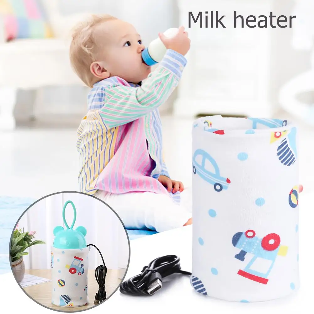 Cubierta t&eacute;rmica para biberones de leche, termostato de calefacci&oacute;n para biberones con USB, bolsas, calentador de seguridad port&aacute;til, suministros aislados para lactancia infantil-0