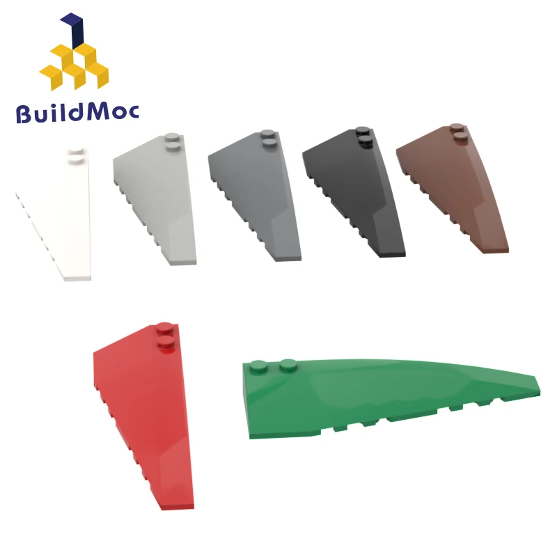 BuildMOC совместимый с 50956 3x10 изогнутый кирпич клиновидным цоколем запчасти для